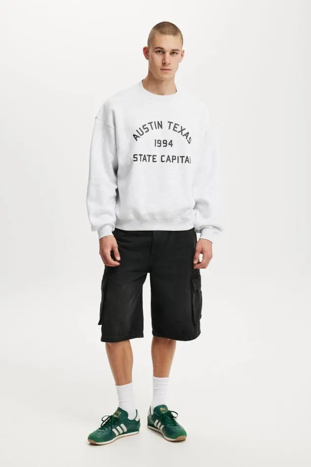 Cotton On Sweats and Hoodies Box Fit Graphic Crew Sweater Athletic Marleaustin Texas 8211 Men Cotton On Sweats and Hoodies Box Fit Graphic Crew Sweater Athletic Marleaustin Texas 8211 Men