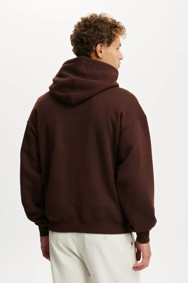 Cotton On Sweats and Hoodies Box Fit Graphic Hoodie Dark Oakillinois 8211 Men Cotton On Sweats and Hoodies Box Fit Graphic Hoodie Dark Oakillinois 8211 Men