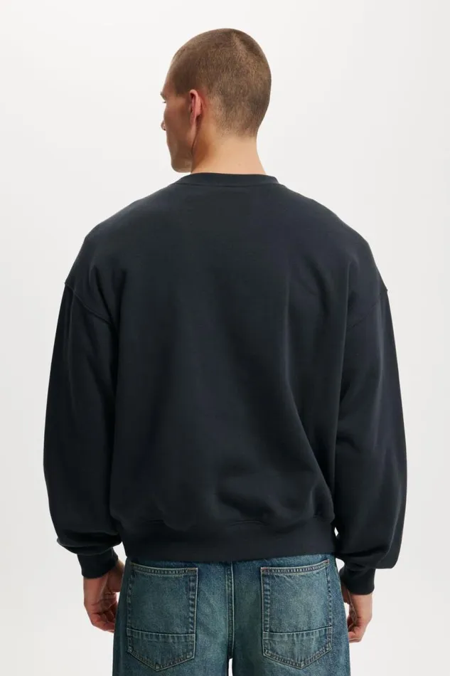 Cotton On Sweats and Hoodies Box Fit Nba Crew Sweater Lcn Nba Washed Black Hornets 8211 Applique 8211 Men Cotton On Sweats and Hoodies Box Fit Nba Crew Sweater Lcn Nba Washed Black Hornets 8211 Applique 8211 Men