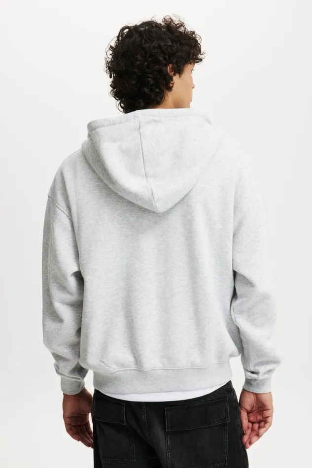 Cotton On Sweats and Hoodies Box Fit Zip Up Hoodie Grey Marle Two Way Zip 8211 Men Cotton On Sweats and Hoodies Box Fit Zip Up Hoodie Grey Marle Two Way Zip 8211 Men