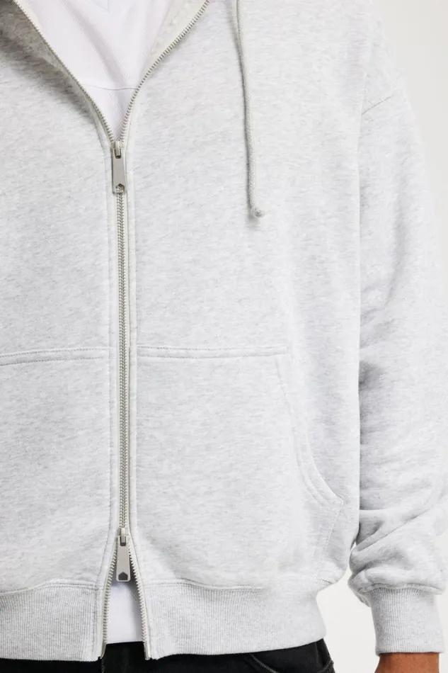 Cotton On Sweats and Hoodies Box Fit Zip Up Hoodie Grey Marle Two Way Zip 8211 Men Cotton On Sweats and Hoodies Box Fit Zip Up Hoodie Grey Marle Two Way Zip 8211 Men