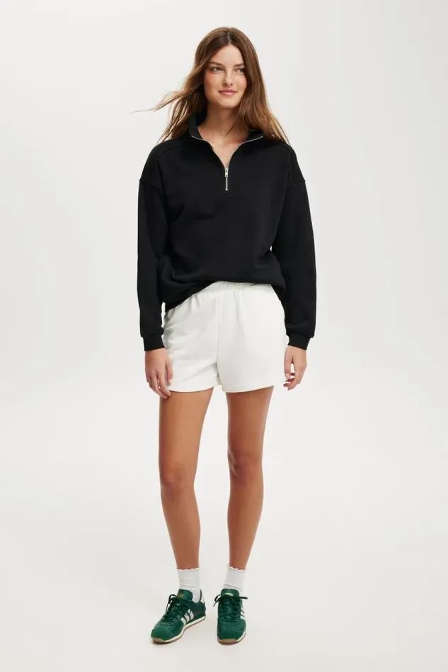 Cotton On SweatsandHoodies Classic Fleece Oversized Half Zip Sweatshirt Black 8211 Women Cotton On SweatsandHoodies Classic Fleece Oversized Half Zip Sweatshirt Black 8211 Women