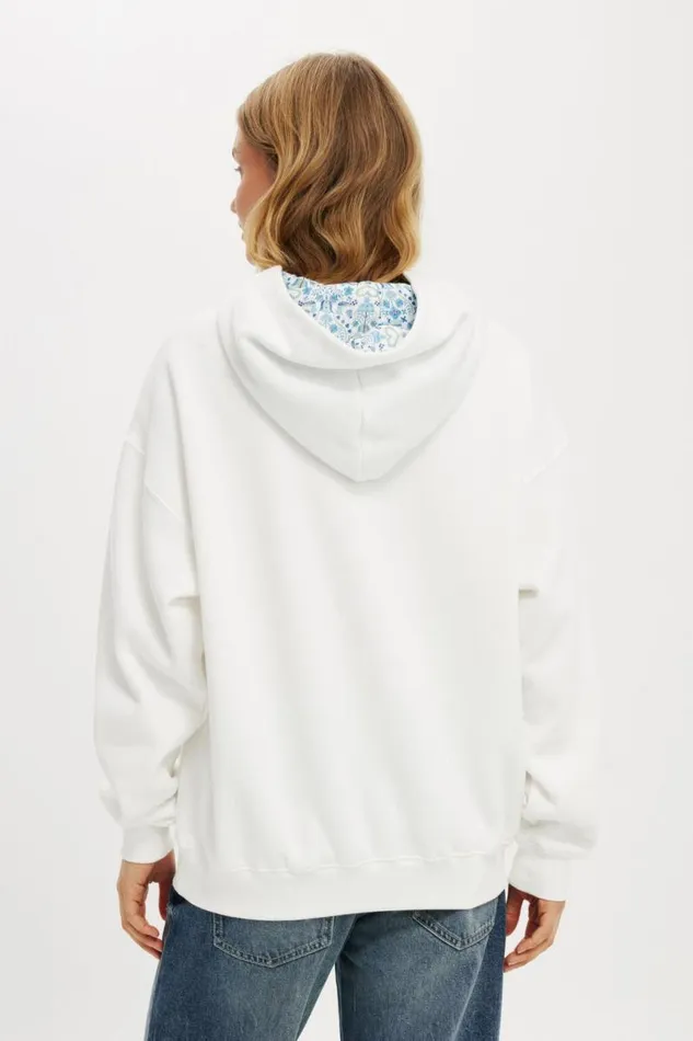 Cotton On SweatsandHoodies Classic Hoodie With Liberty Fabric Graphic Starwhite 8211 Women Cotton On SweatsandHoodies Classic Hoodie With Liberty Fabric Graphic Starwhite 8211 Women