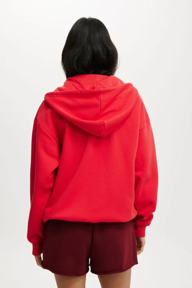 Cotton On SweatsandHoodies Classic ZipThrough Hoodie Scarlet Red 8211 Women Cotton On SweatsandHoodies Classic ZipThrough Hoodie Scarlet Red 8211 Women