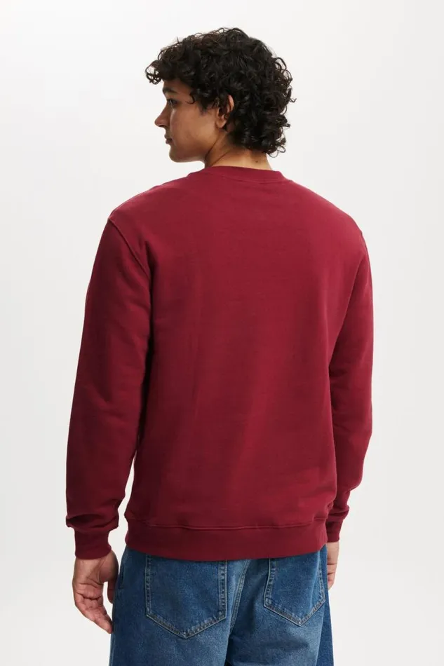 Cotton On Sweats and Hoodies Graphic Crew Fleece Crimson Plesant Truths 8211 Men Cotton On Sweats and Hoodies Graphic Crew Fleece Crimson Plesant Truths 8211 Men