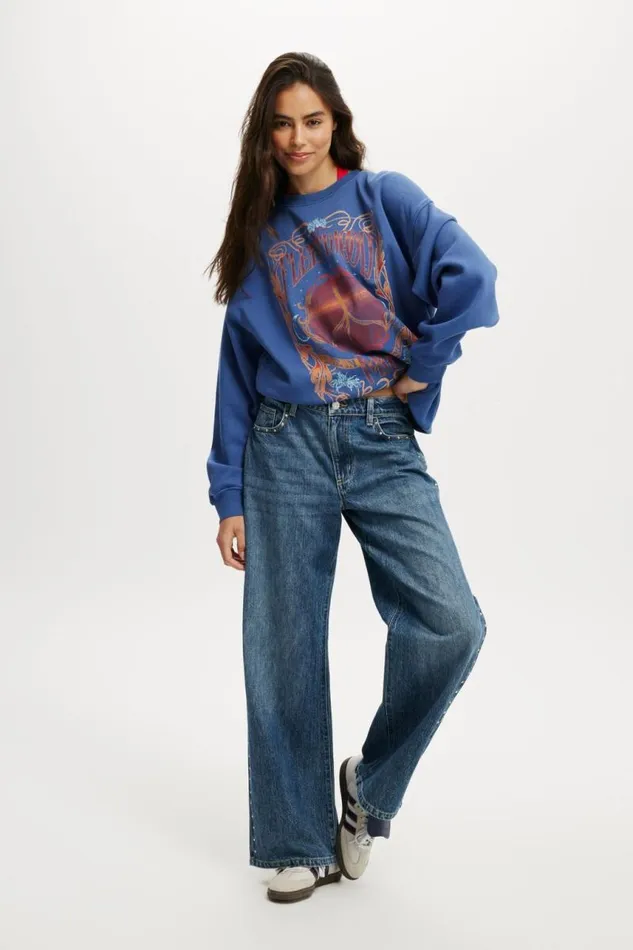 Cotton On SweatsandHoodies Licensed Graphic Crew Sweatshirt Lcn Mt Fleetwood Macazure Blue 8211 Women Cotton On SweatsandHoodies Licensed Graphic Crew Sweatshirt Lcn Mt Fleetwood Macazure Blue 8211 Women