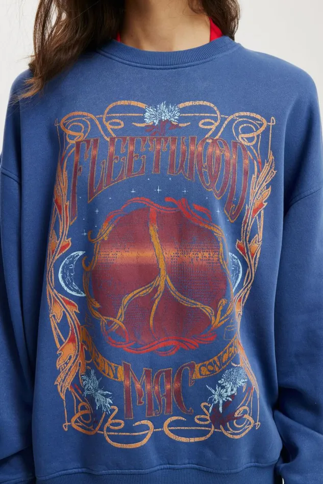 Cotton On SweatsandHoodies Licensed Graphic Crew Sweatshirt Lcn Mt Fleetwood Macazure Blue 8211 Women Cotton On SweatsandHoodies Licensed Graphic Crew Sweatshirt Lcn Mt Fleetwood Macazure Blue 8211 Women