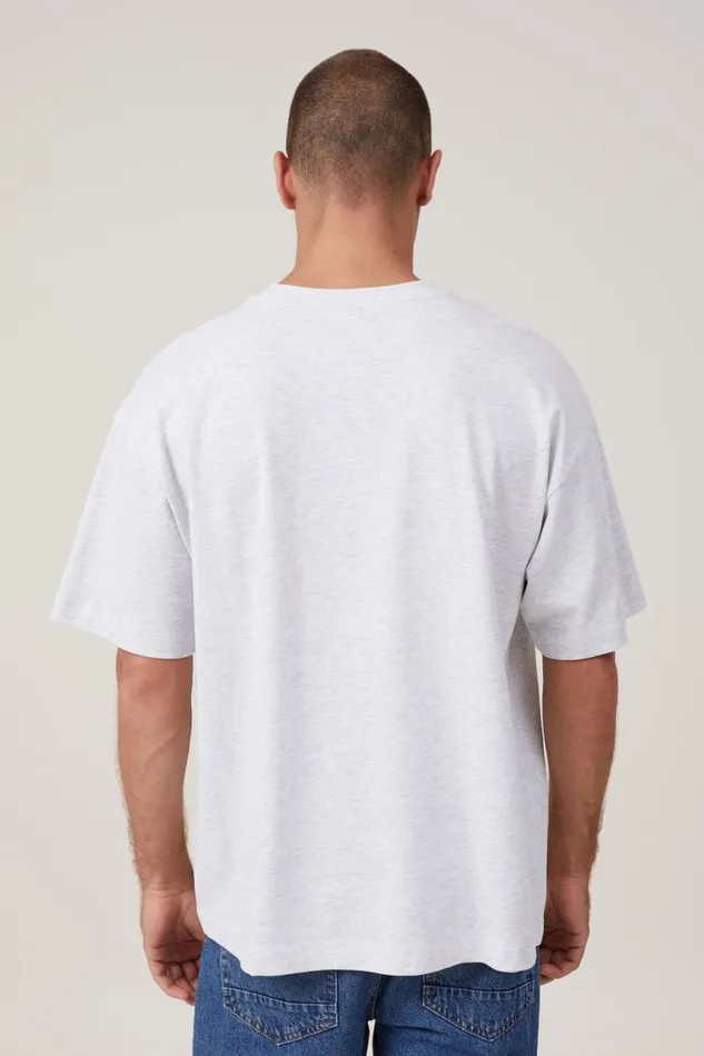 Cotton On Tees and Tanks Box Fit College TShirt White Marle Tribeca International 8211 Men Cotton On Tees and Tanks Box Fit College TShirt White Marle Tribeca International 8211 Men