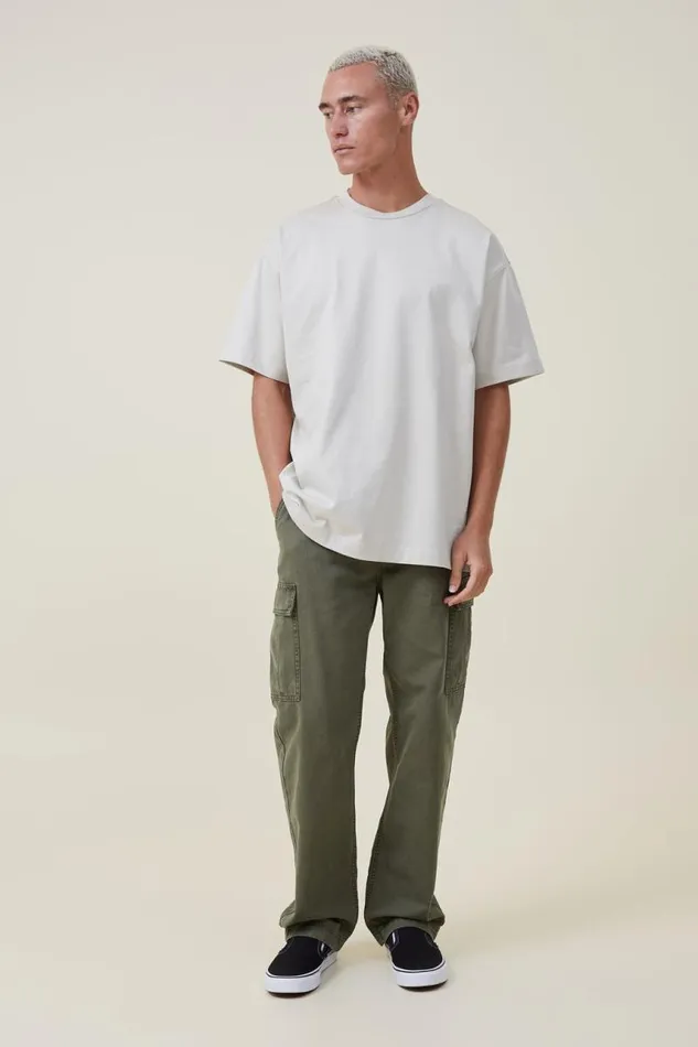 Cotton On Tees and Tanks Box Fit TShirt Ivory 8211 Men Cotton On Tees and Tanks Box Fit TShirt Ivory 8211 Men