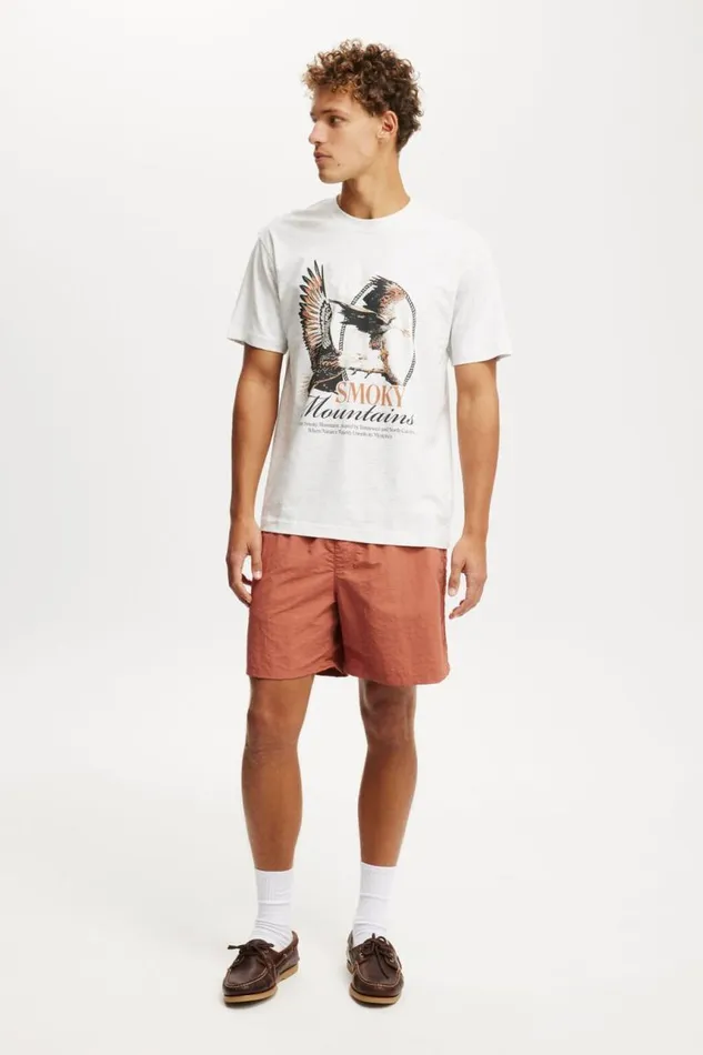 Cotton On Tees and Tanks Loose Fit Art TShirt White Marlesmokey Mountains 8211 Men Cotton On Tees and Tanks Loose Fit Art TShirt White Marlesmokey Mountains 8211 Men