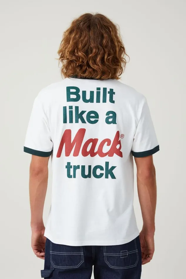 Cotton On Tees and Tanks Mack Trucks Loose Fit TShirt Lcn Mac Vintage White Built Like A Mack 8211 Men Cotton On Tees and Tanks Mack Trucks Loose Fit TShirt Lcn Mac Vintage White Built Like A Mack 8211 Men