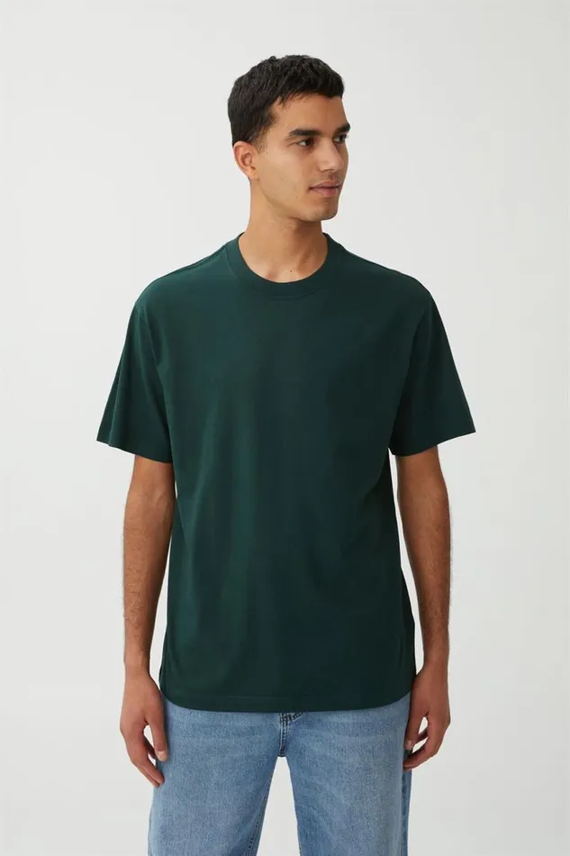 Cotton On Tees and Tanks Organic Loose Fit TShirt Pineneedle Green 8211 Men