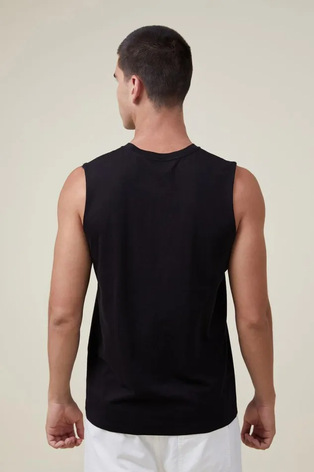 Cotton On Tees and Tanks Organic Muscle Black 8211 Men Cotton On Tees and Tanks Organic Muscle Black 8211 Men