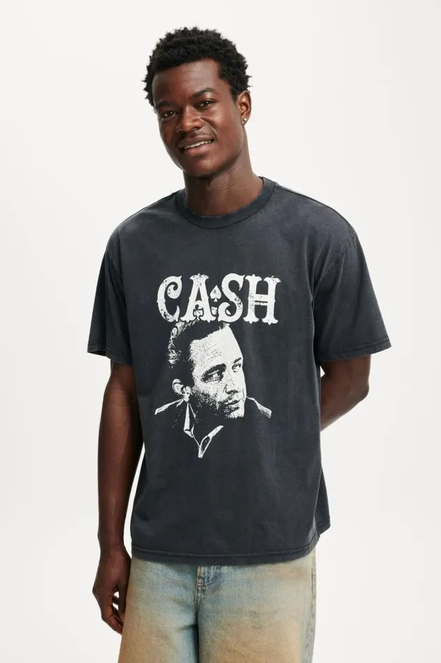 Cotton On Tees and Tanks Premium License Loose Fit TShirt Lcn Mt Blackjohynny Cash 8211 Walk The Line 8211 Men Cotton On Tees and Tanks Premium License Loose Fit TShirt Lcn Mt Blackjohynny Cash 8211 Walk The Line 8211 Men