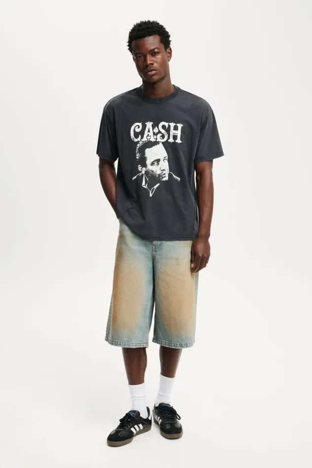 Cotton On Tees and Tanks Premium License Loose Fit TShirt Lcn Mt Blackjohynny Cash 8211 Walk The Line 8211 Men Cotton On Tees and Tanks Premium License Loose Fit TShirt Lcn Mt Blackjohynny Cash 8211 Walk The Line 8211 Men