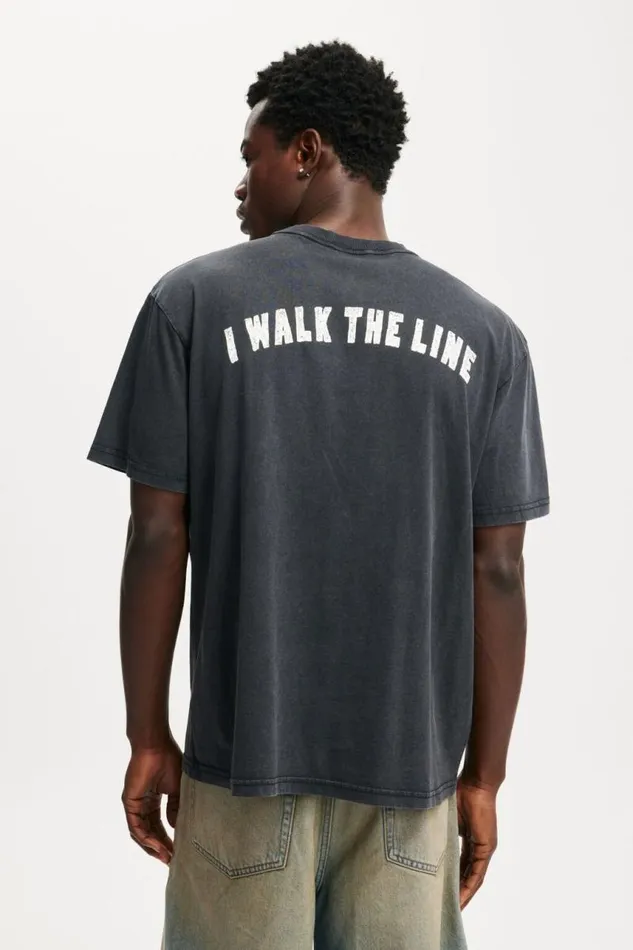 Cotton On Tees and Tanks Premium License Loose Fit TShirt Lcn Mt Blackjohynny Cash 8211 Walk The Line 8211 Men Cotton On Tees and Tanks Premium License Loose Fit TShirt Lcn Mt Blackjohynny Cash 8211 Walk The Line 8211 Men