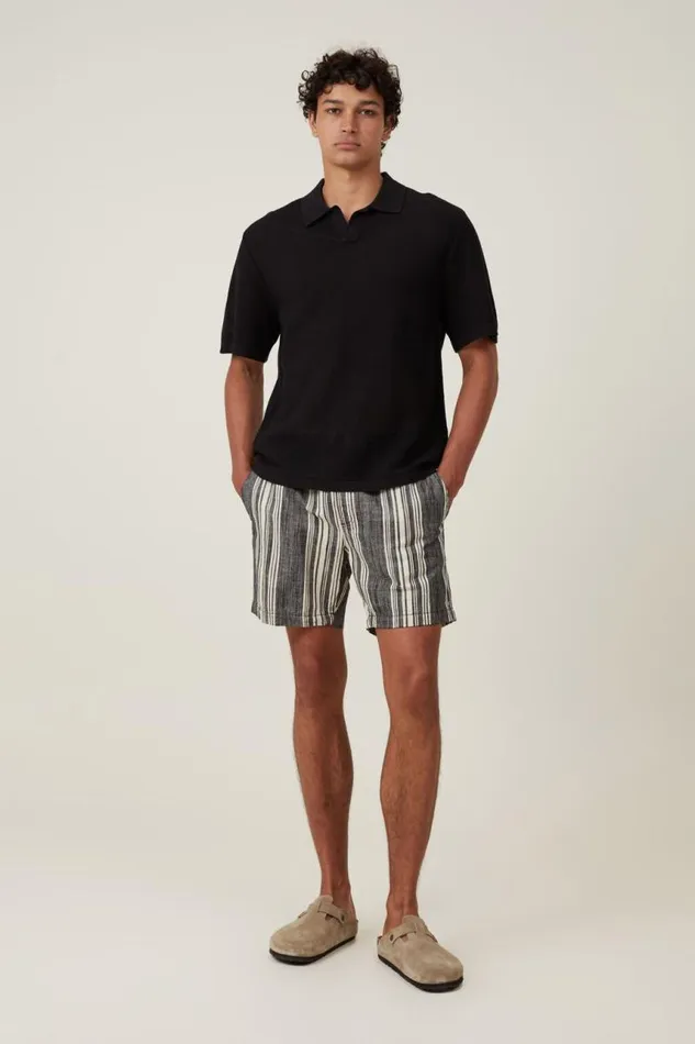 Cotton On Tees and Tanks Resort Short Sleeve Polo Jet Black 8211 Men Cotton On Tees and Tanks Resort Short Sleeve Polo Jet Black 8211 Men