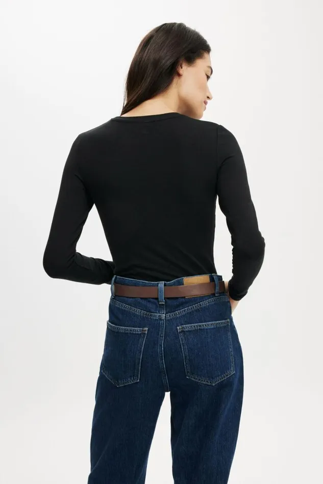 Cotton On Tops All Day Crew Long Sleeve Black 8211 Women Cotton On Tops All Day Crew Long Sleeve Black 8211 Women