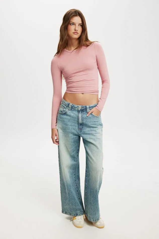 Cotton On Tops All Day Crew Long Sleeve Vintage Rose 8211 Women Cotton On Tops All Day Crew Long Sleeve Vintage Rose 8211 Women