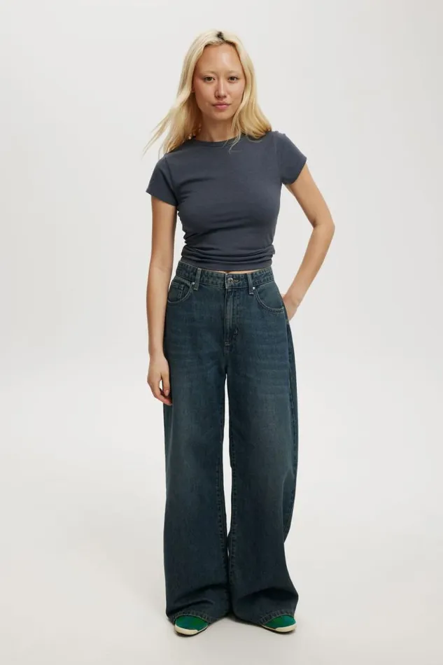 Cotton On Tops All Day Crew Tee Blue Slate 8211 Women Cotton On Tops All Day Crew Tee Blue Slate 8211 Women