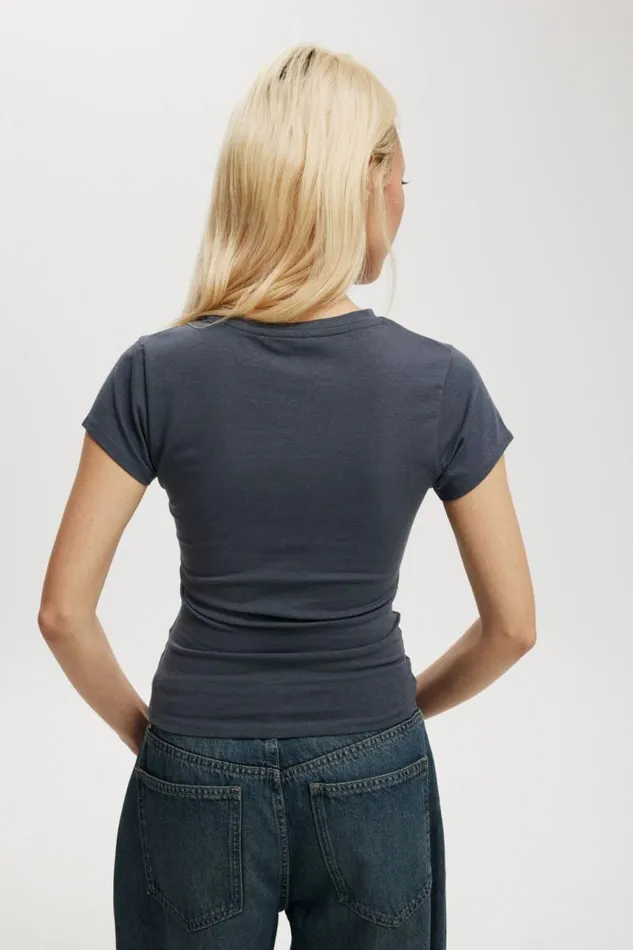 Cotton On Tops All Day Crew Tee Blue Slate 8211 Women Cotton On Tops All Day Crew Tee Blue Slate 8211 Women