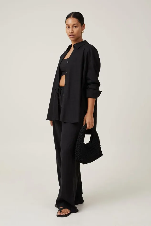 Cotton On Tops Haven Long Sleeve Shirt Black 8211 Women