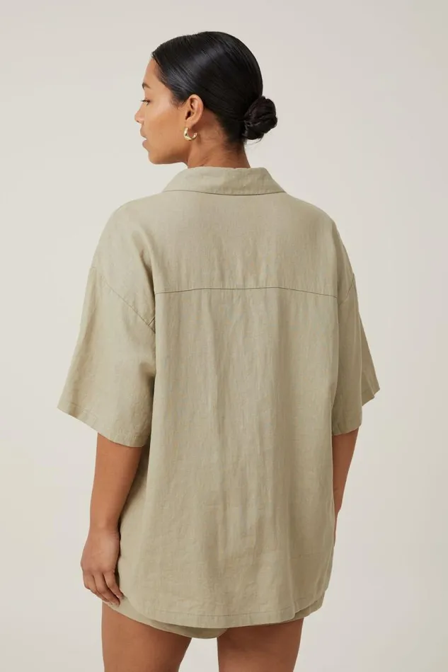 Cotton On Tops Haven Short Sleeve Shirt Desert Sage 8211 Women Cotton On Tops Haven Short Sleeve Shirt Desert Sage 8211 Women