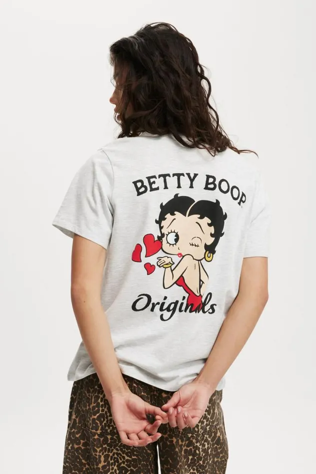 Cotton On Tops Regular Fit Graphic Tee Lcn Bbp Betty Boop Originals Soft Grey Marle 8211 Women Cotton On Tops Regular Fit Graphic Tee Lcn Bbp Betty Boop Originals Soft Grey Marle 8211 Women