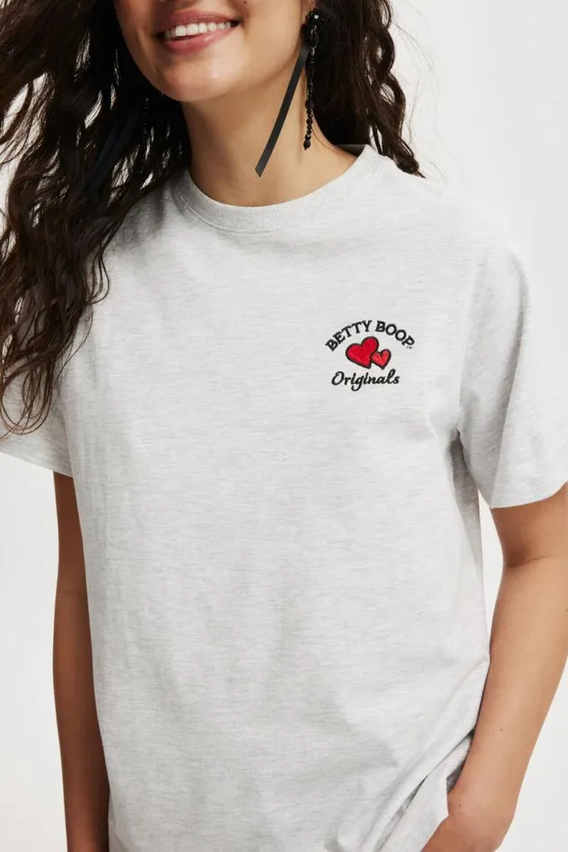 Cotton On Tops Regular Fit Graphic Tee Lcn Bbp Betty Boop Originals Soft Grey Marle 8211 Women Cotton On Tops Regular Fit Graphic Tee Lcn Bbp Betty Boop Originals Soft Grey Marle 8211 Women