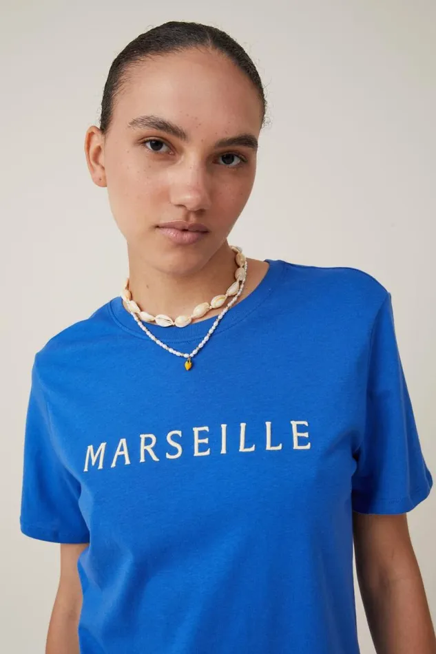 Cotton On Tops Regular Fit Graphic Tee Marseille Pacific Blue 8211 Women Cotton On Tops Regular Fit Graphic Tee Marseille Pacific Blue 8211 Women