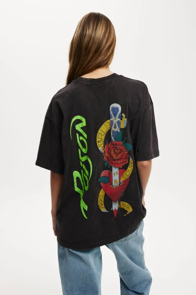 Cotton On Tops The Lcn Music Boxy Graphic Tee Lcn Br Poisonwashed Black 8211 Women Cotton On Tops The Lcn Music Boxy Graphic Tee Lcn Br Poisonwashed Black 8211 Women