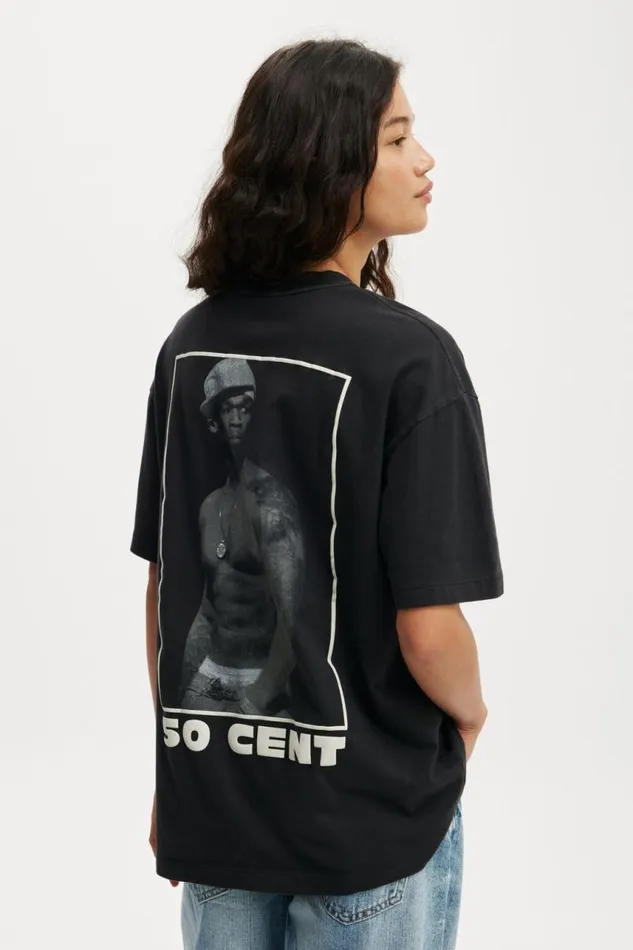 Cotton On Tops The Lcn Music Boxy Graphic Tee Lcn Mt 50 Cent Black 8211 Women Cotton On Tops The Lcn Music Boxy Graphic Tee Lcn Mt 50 Cent Black 8211 Women