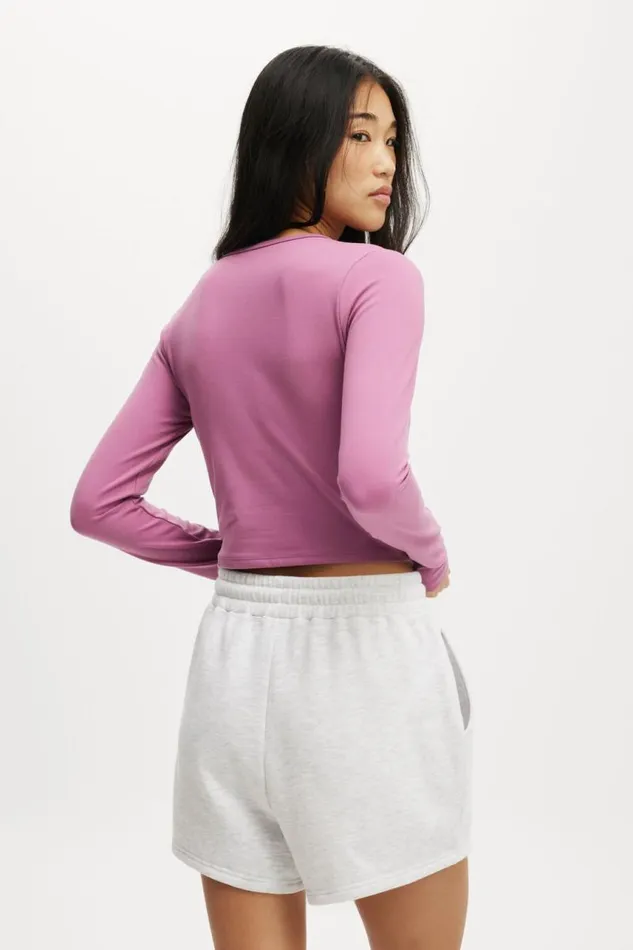 Cotton On Tops Ultra Soft Fitted Long Sleeve Top Red Violet 8211 Women Cotton On Tops Ultra Soft Fitted Long Sleeve Top Red Violet 8211 Women