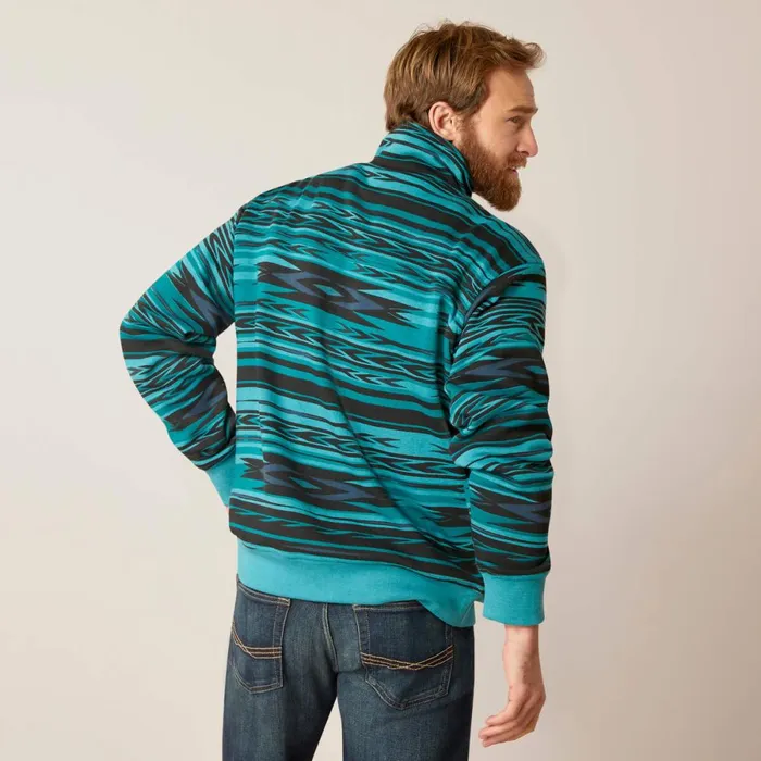 CottonRich Mockneck Sweatshirt Biscay Blue Heather Men Ariat Sweatshirts and Hoodies CottonRich Mockneck Sweatshirt Biscay Blue Heather Men Ariat Sweatshirts and Hoodies