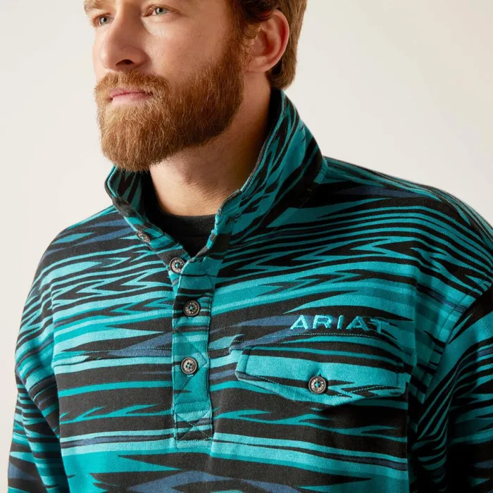 CottonRich Mockneck Sweatshirt Biscay Blue Heather Men Ariat Sweatshirts and Hoodies CottonRich Mockneck Sweatshirt Biscay Blue Heather Men Ariat Sweatshirts and Hoodies