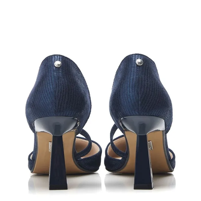 Court Shoes Women Moda In Pelle Camariya Navy Lizard