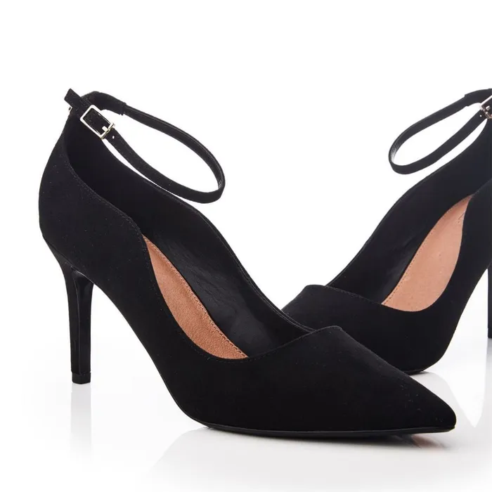 Court Shoes Women Moda In Pelle Cristel Black Alcantara