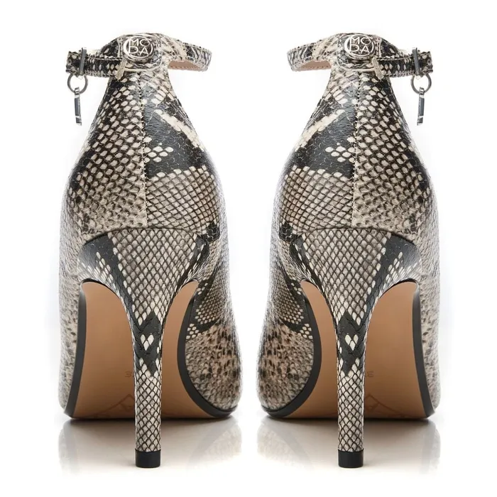 Court Shoes Women Moda In Pelle Cristel Natural Snake Print
