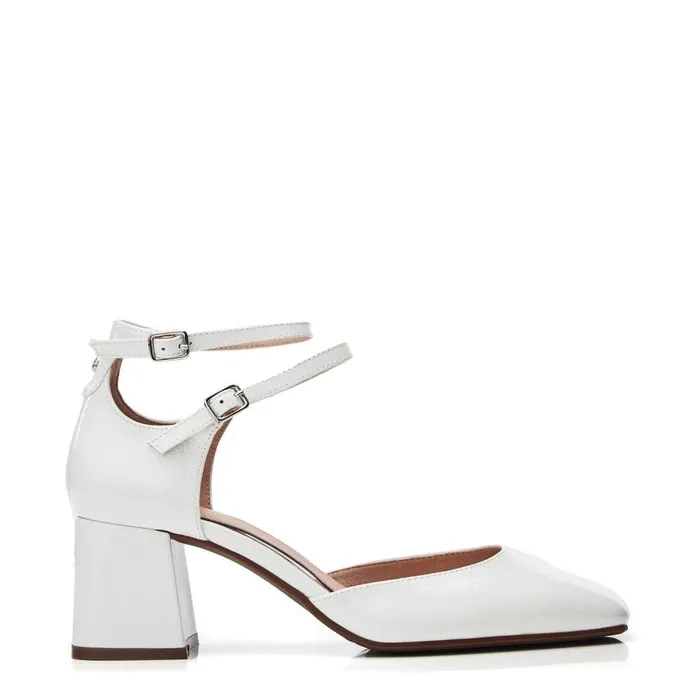 Court Shoes Women Moda In Pelle Daziah Off White Leather