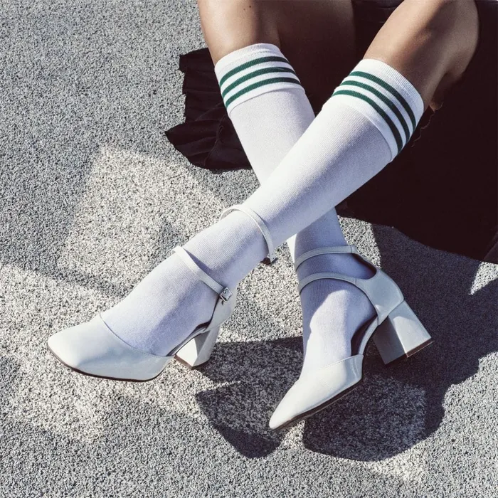 Court Shoes Women Moda In Pelle Daziah Off White Leather