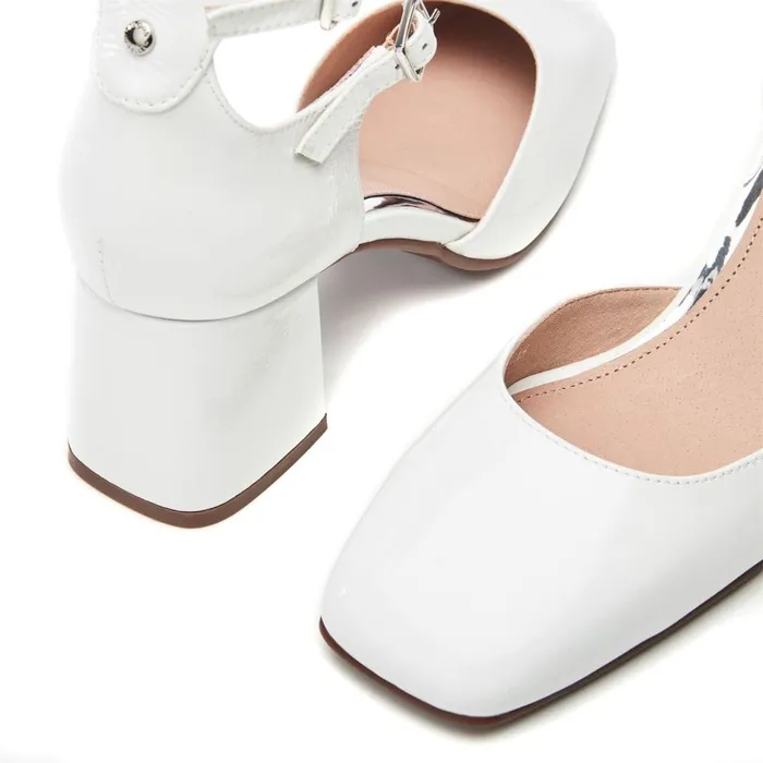 Court Shoes Women Moda In Pelle Daziah Off White Leather
