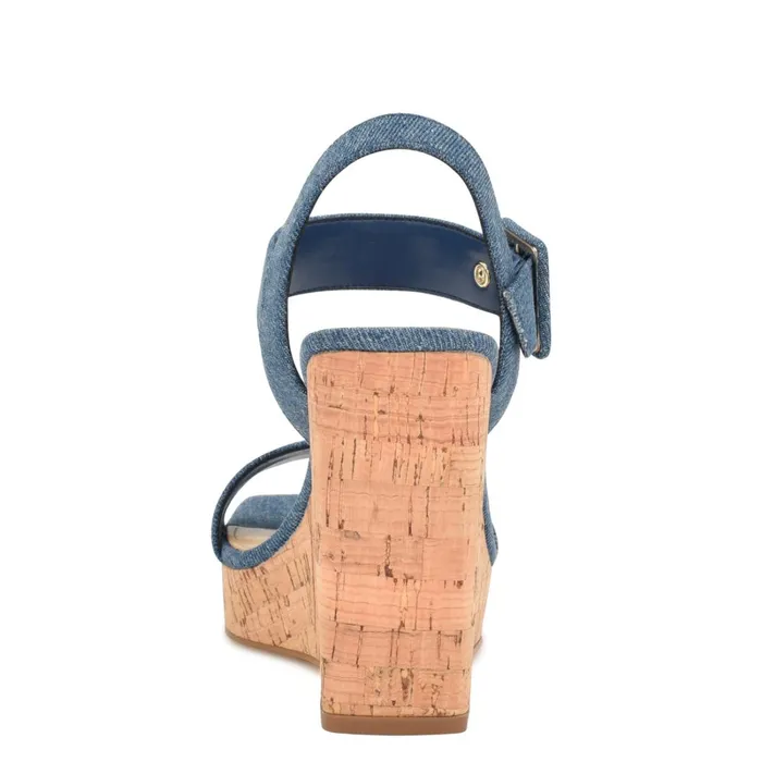 Courts Wedge Sandals Blue Denim Women Nine West Sandals Courts Wedge Sandals Blue Denim Women Nine West Sandals