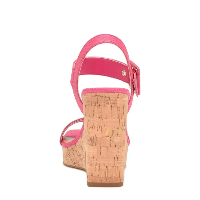 Courts Wedge Sandals Pink Raffia Women Nine West High Heels Courts Wedge Sandals Pink Raffia Women Nine West High Heels