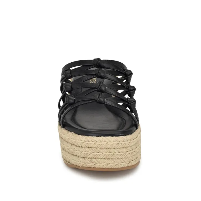 Cristy Espadrille Wedge Sandals Black Women Nine West Mid Heels Cristy Espadrille Wedge Sandals Black Women Nine West Mid Heels