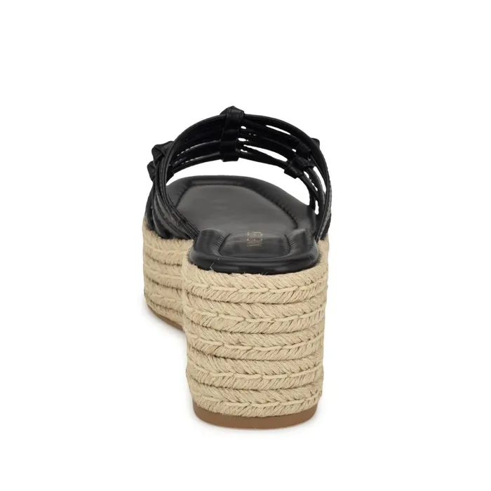 Cristy Espadrille Wedge Sandals Black Women Nine West Mid Heels Cristy Espadrille Wedge Sandals Black Women Nine West Mid Heels