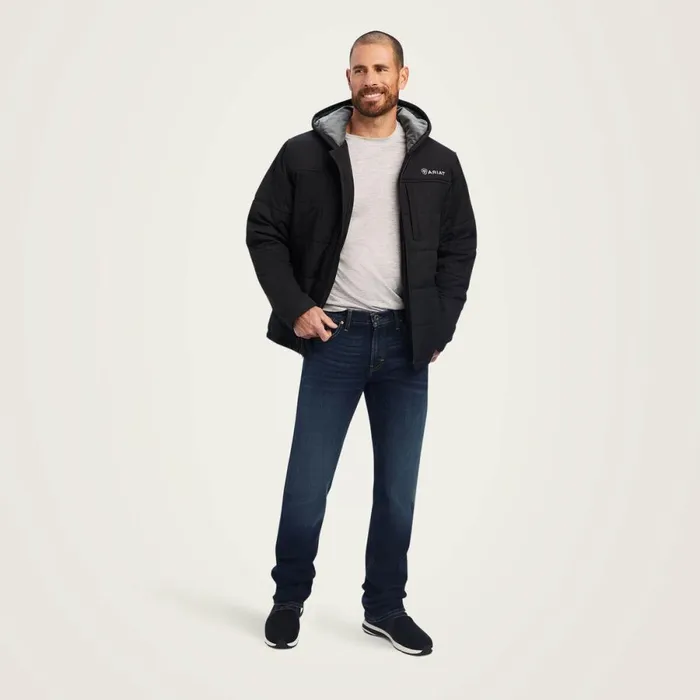 Crius Hooded Insulated Jacket Black Men Ariat Jackets and Vests Crius Hooded Insulated Jacket Black Men Ariat Jackets and Vests