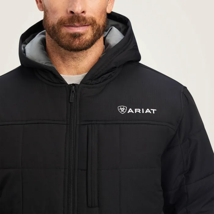 Crius Hooded Insulated Jacket Black Men Ariat Jackets and Vests Crius Hooded Insulated Jacket Black Men Ariat Jackets and Vests