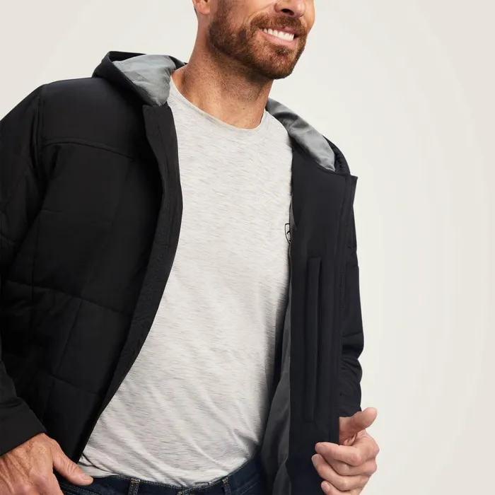Crius Hooded Insulated Jacket Black Men Ariat Jackets and Vests Crius Hooded Insulated Jacket Black Men Ariat Jackets and Vests