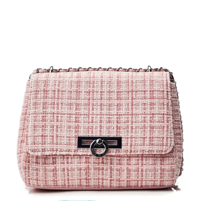 Crossbody Bags Women Moda In Pelle Cheryl Bag Pink Textile