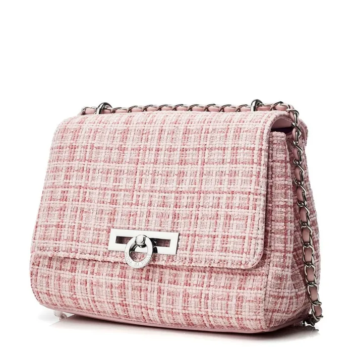 Crossbody Bags Women Moda In Pelle Cheryl Bag Pink Textile